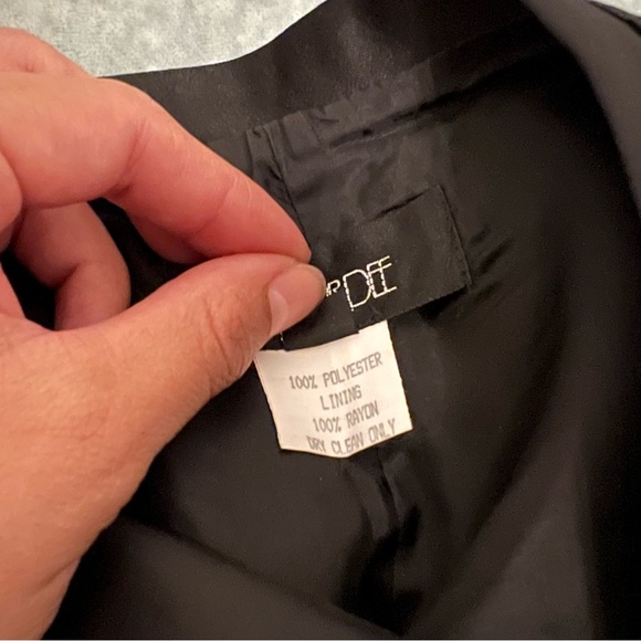 Isabel Ardee Pants Black Satin Straight Leg - Picture 5 of 7